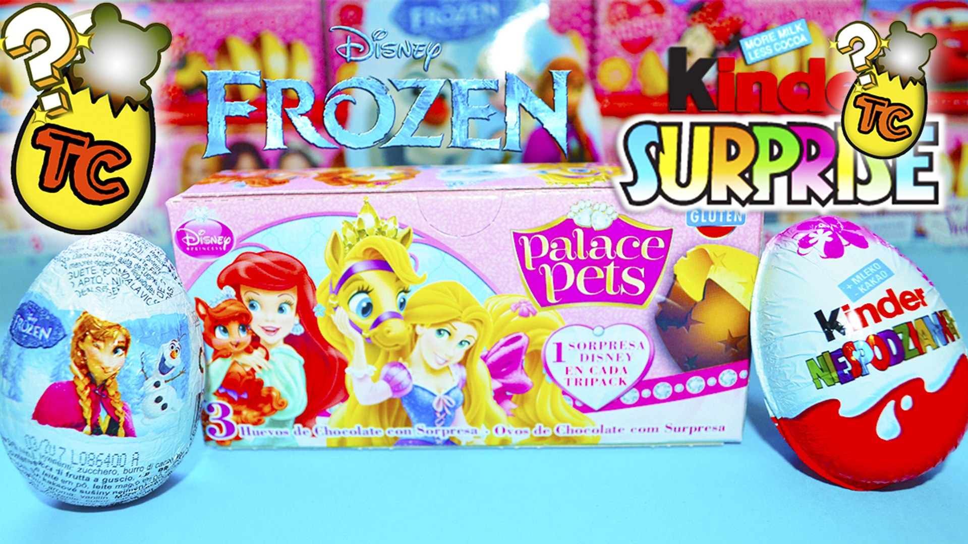⁣5 SURPRISE EGGS KINDER SURPRISE FROZEN DISNEY PRINCESS PALACE PETS OPENING TOYS FOR KIDS | Toy Colle