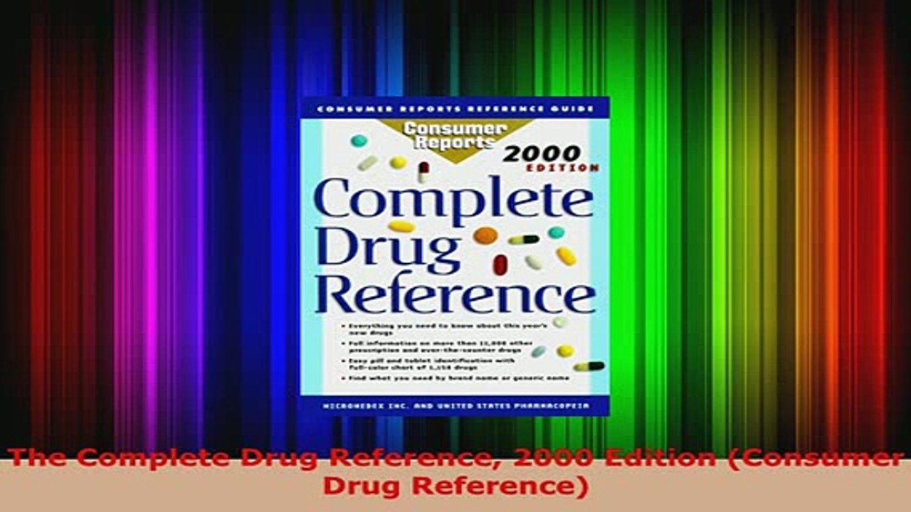 Download  The Complete Drug Reference 2000 Edition Consumer Drug Reference PDF Full Ebook