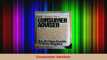 PDF  Consumer Advisor PDF Full Ebook