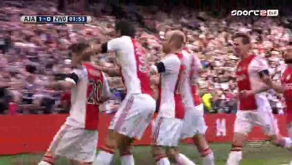 Lasse Schone Goal Ajax 1-0 Zwolle  - 03-04-2016