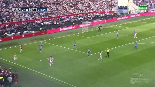 1-0 Lasse Schöne Goal HD - Ajax vs. PEC Zwolle 03.04.2016