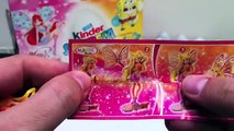 ★24 Spongebob & Winx Kinder Surprise Eggs unboxing chocolate Unwrapping Review toys