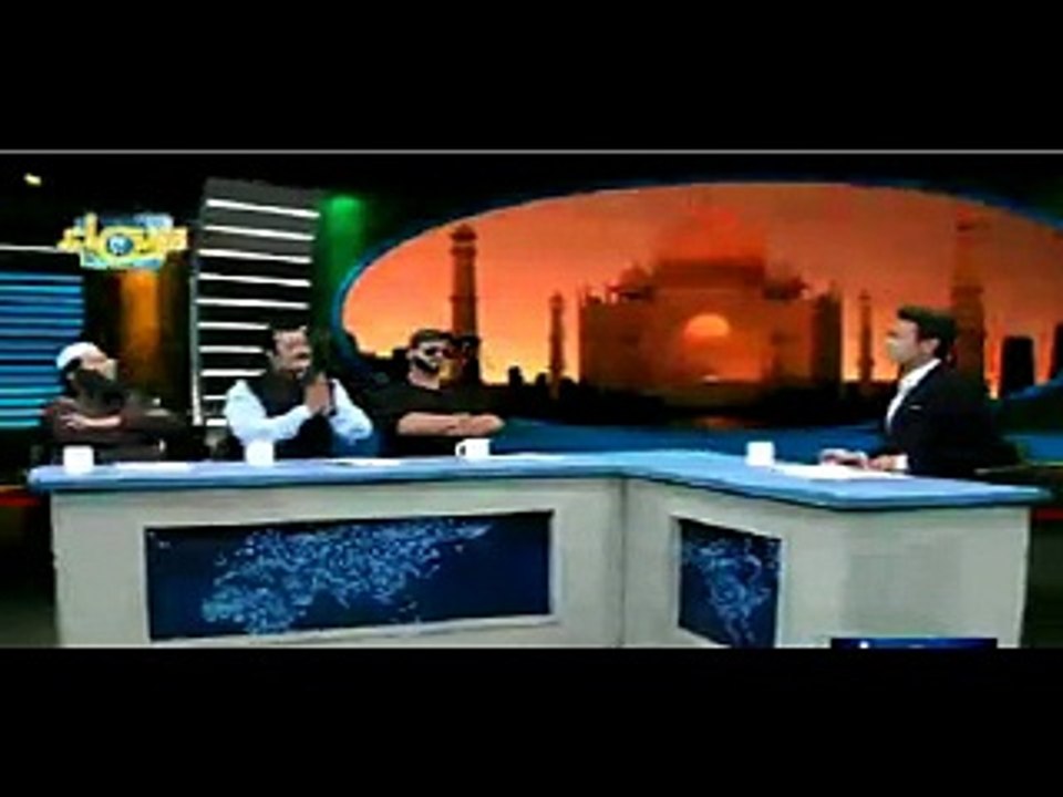 samaa kay channel kay bhand mirasi (comedian) talking about Cricket Between Pakistan and India 3 april 2016