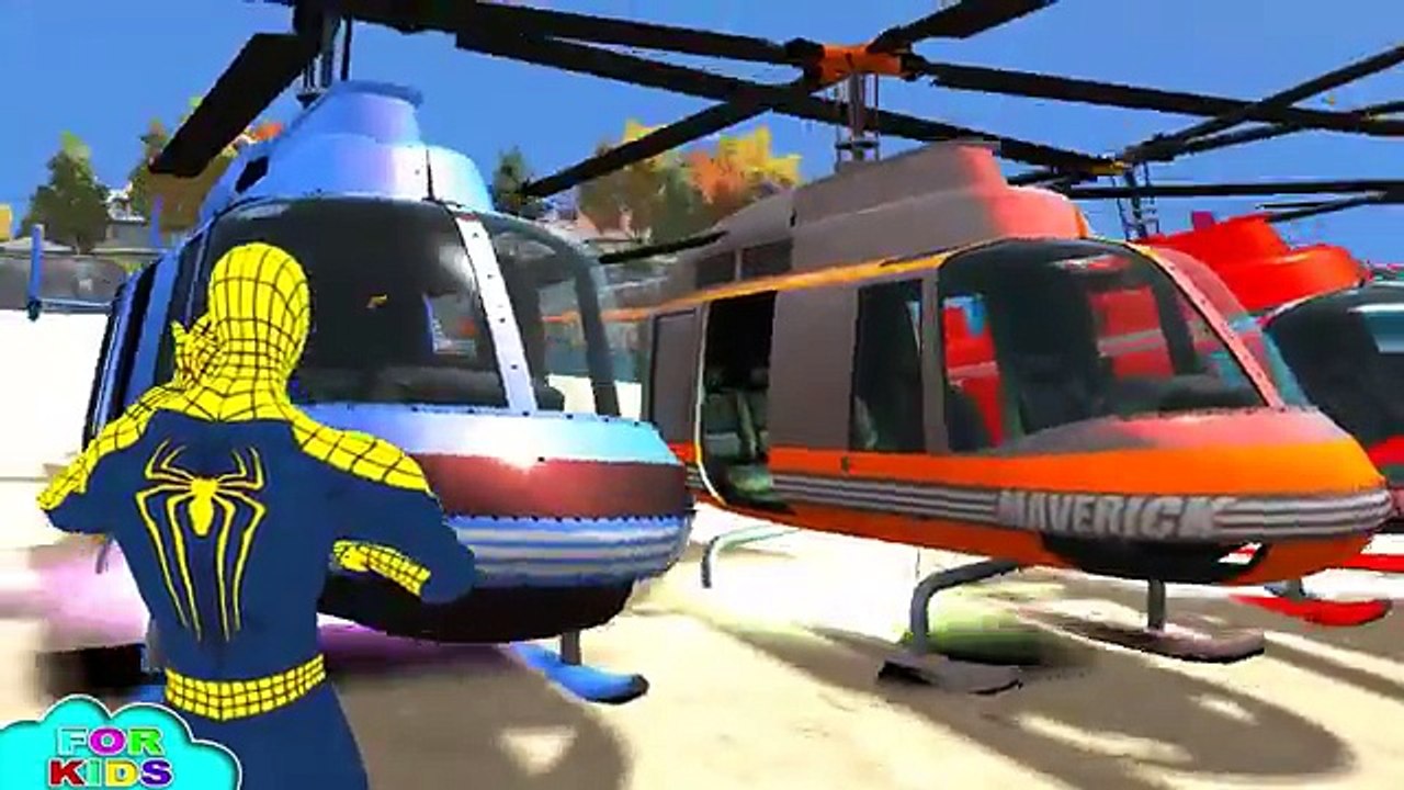 SPIDERMAN COLORS EPIC HELICOPTER PARTY