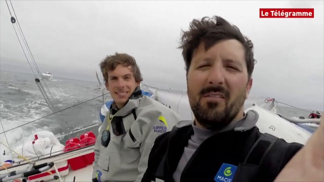 Transat Ag2r-La Mondiale. Macif en tête au départ de Concarneau
