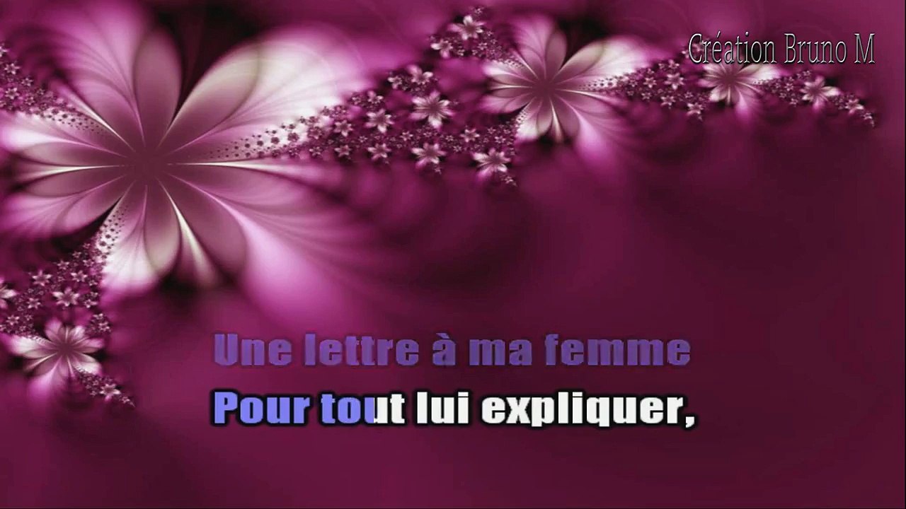 Michel Sardou - Une lettre à ma femme KARAOKE / INSTRUMENTAL