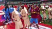 Emirates Airline hosts are dancing with Dwayne Bravo Stewardesses dance with Dwayne Bravo World T20 2016
