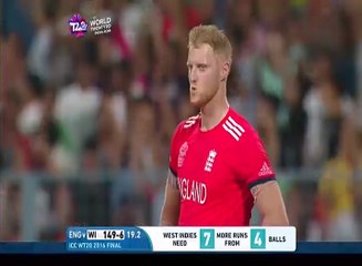 Last over played between West Indies and England