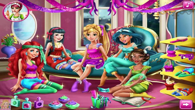 Disney Princesses Pyjama Party - Princess Rapunzel Snow White Ariel Jasmine Game