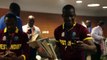 West Indian players celebrating WT20 Final victory in dressing room