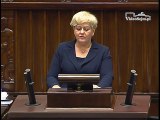 Poseł Małgorzata Pępek - Wystąpienie z dnia 31 marca 2016 roku.