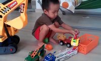 Big trucks for kid-Crawler excavator-Cartoons for children about cars-Construction game