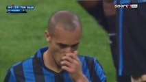 Joao Miranda Brutal Faul and Red Card - Inter 1 - 2 Torino 03.04.2016