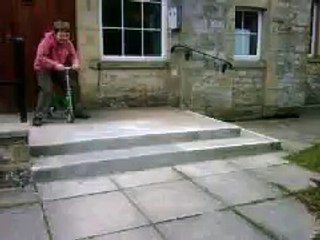 Crazy Sam on a Crazy bike