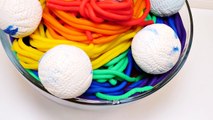 Rainbow Spaghetti Cloud Meatballs _ Play Doh Food _ DIY How To Make Playdoh Video