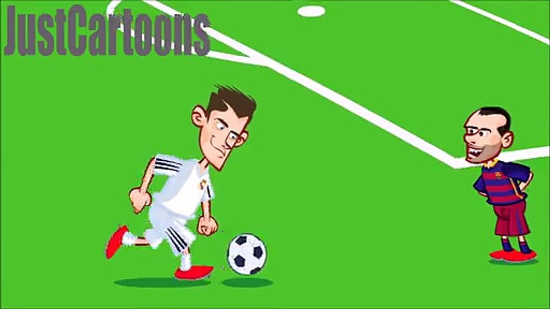 FC Barcelona 1-2 Real Madrid Highlights (Funny, Cartoon), image size:1920x1080