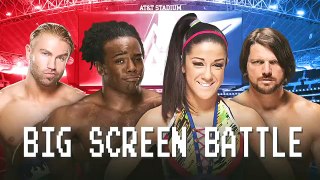 Superstars compete in WWE 2K16 Big Screen Battle on the massive AT&T Stadium's v