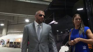 Triple H is ready for Roman Reigns as he arrives for WrestleMania 32