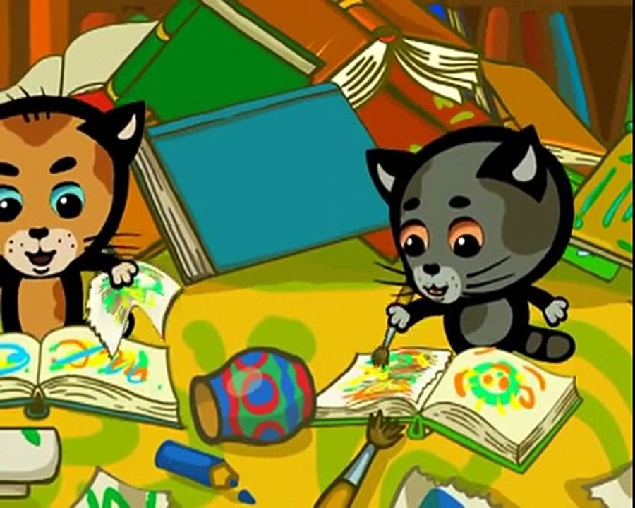 Мультфильм Три котёнка серия   Книжки мы не будем обижать