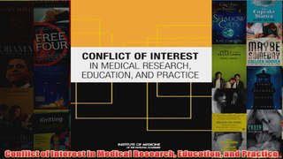 Free   Conflict of Interest in Medical Research Education and Practice Read Download