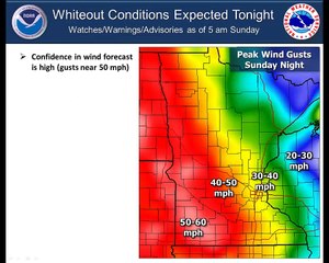 Ground blizzard expected tonight, Feb 07 2016