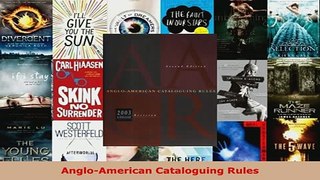 PDF  AngloAmerican Cataloguing Rules Read Online