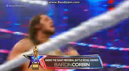 Wrestlemania 32 Baron Corbin win andre the giant battle royal