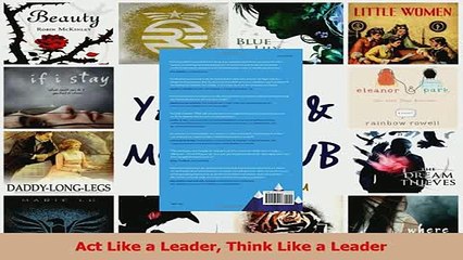 Download  Act Like a Leader Think Like a Leader PDF Free
