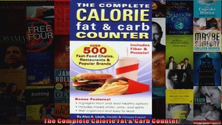 Read  The Complete Calorie Fat  Carb Counter  Full EBook