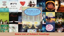 PDF  Sears List of Subject Headings Download Online