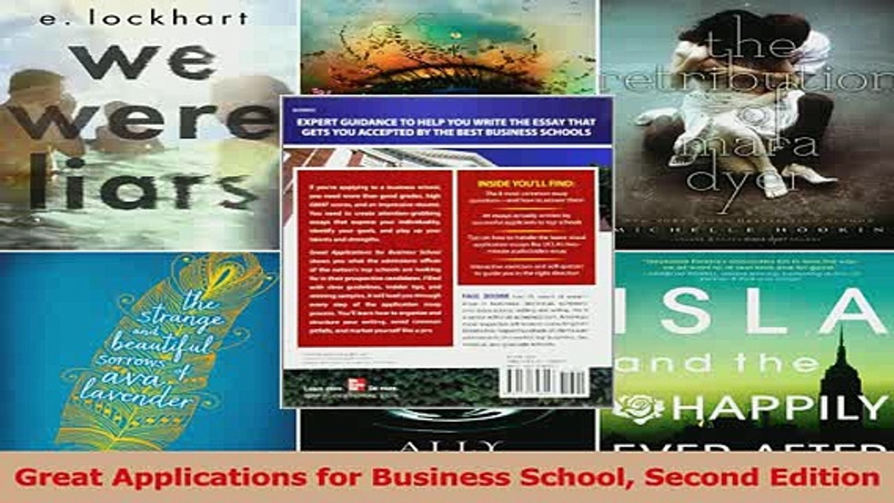 Read  Great Applications for Business School Second Edition Ebook Free