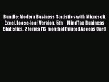 Read Bundle: Modern Business Statistics with Microsoft Excel Loose-leaf Version 5th   MindTap