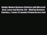 Read Bundle: Modern Business Statistics with Microsoft Excel Loose-leaf Version 5th + MindTap