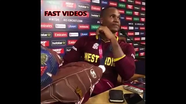 Marlon Samuels(being rude) West Indies vs England - Post Match Press Conference - 3 April WT20