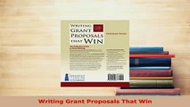 PDF  Writing Grant Proposals That Win Free Books