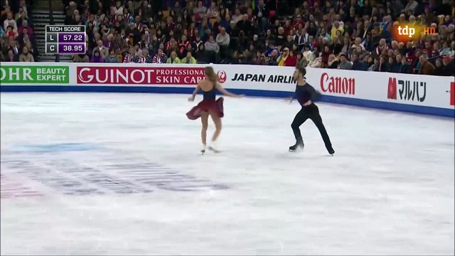 Gabriella Papadakis & Guillaume Cizeron (FRA). Danza FP. Boston 2016.