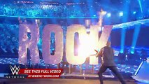 rock , john cena wayat family kick off wrestlemania 2016 match