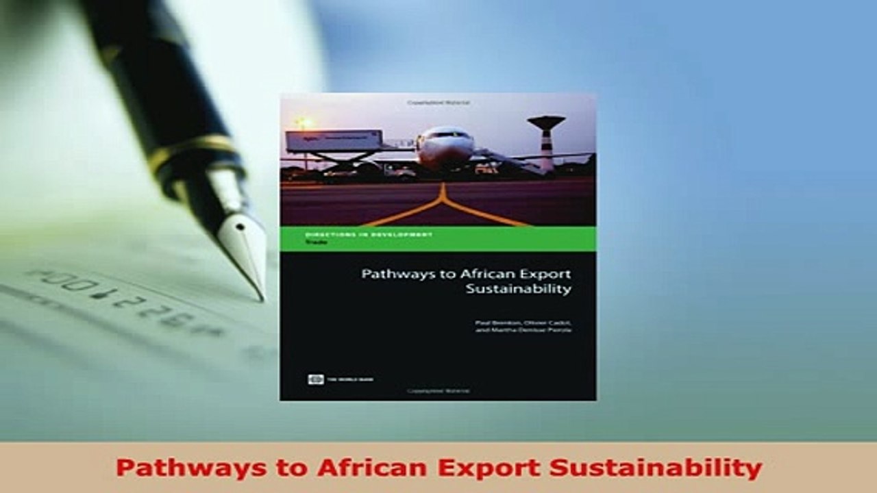 Download  Pathways to African Export Sustainability Read Full Ebook