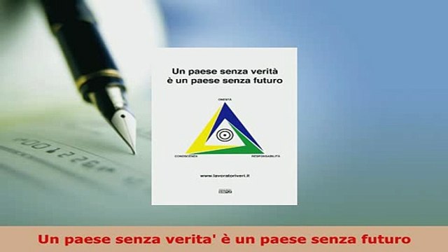 Download Un paese senza verita è un paese senza futuro Read Online