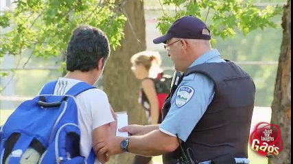 Cop Breaks Window With Baseball