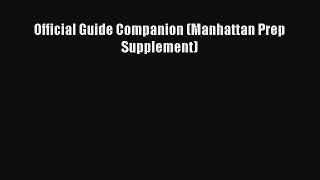 [PDF] Official Guide Companion (Manhattan Prep Supplement) [Download] Full Ebook