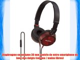 Sony DRZ-X302VPR.CE7 Casque avec micro Jack 35 mm Rouge