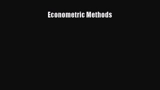 Read Econometric Methods Ebook Free