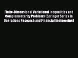 Read Finite-Dimensional Variational Inequalities and Complementarity Problems (Springer Series