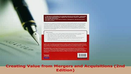 PDF  Creating Value from Mergers and Acquisitions 2nd Edition PDF Full Ebook