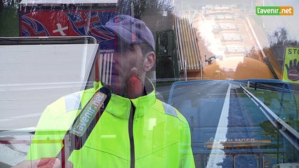 L'Avenir - Manif de camions sur la E411 à Spontin