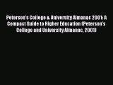 Read Peterson's College & University Almanac 2001: A Compact Guide to Higher Education (Peterson's