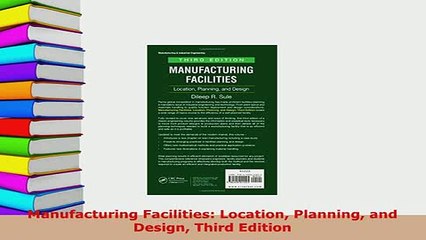 PDF  Manufacturing Facilities Location Planning and Design Third Edition Read Online