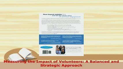 PDF  Measuring the Impact of Volunteers A Balanced and Strategic Approach PDF Online