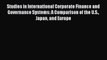 Read Studies in International Corporate Finance and Governance Systems: A Comparison of the
